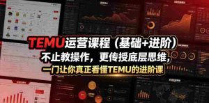TEMU运营课程(基础+进阶),不止教操作,更传授底层思维,一门让你真正看懂TEMU的进阶课-造富网