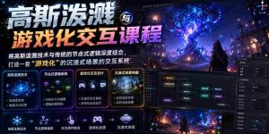 高斯泼溅与游戏化交互课程,将高斯泼溅技术与传统的节点式逻辑深度结合,打造一套“游戏化”的沉浸式场景的交互系统-造富网