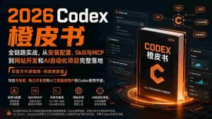(20105期)2026Codex橙皮书:全链路实战,从安装配置、Skill与MCP到网站开发和AI自动化项目完整落地-造富网