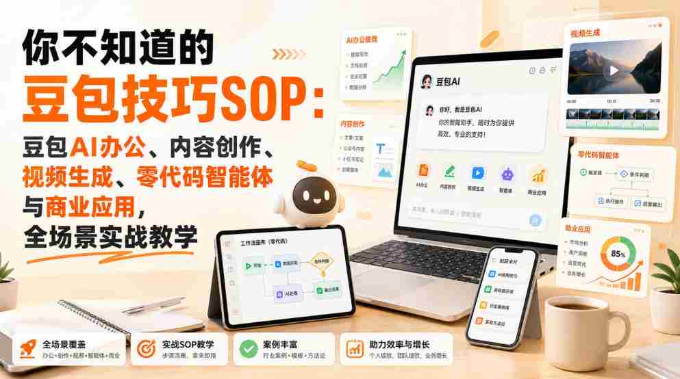 你不知道的豆包技巧SOP:豆包AI办公、内容创作、视频生成、零代码智能体与商业应用,全场景实战教学-造富网