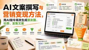 AI文案撰写与营销变现方法,用AI指令高效生成朋友圈、社群、发售文案-造富网