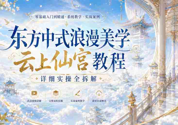 东方中式浪漫美学云上仙宫教程,详细实操全拆解-造富网