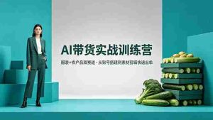 (18355期)AI带货实战训练营,服装+农产品双赛道,从账号搭建到素材剪辑快速出单-造富网