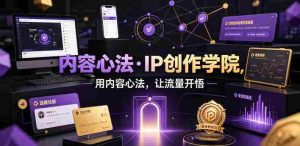 内容心法·IP创作学院,用内容心法,让流量开悟-造富网