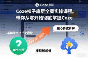 Coze扣子底层全案实操课程,带你从零开始彻底掌握Coze(更新7月)-造富网