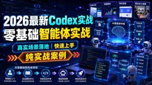 2026最新Codex实战零基础智能体实战,真实场景落地,快速上手,纯实战案例-造富网