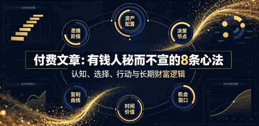付费文章:有钱人秘而不宣的8条心法-造富网