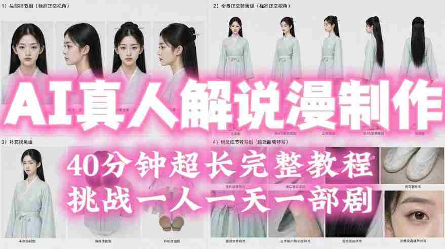 2026年AI真人解说漫剧自动批量化制作教程，40分钟超长完整，自动批量化制作，挑战一人一天一部剧！-造富网