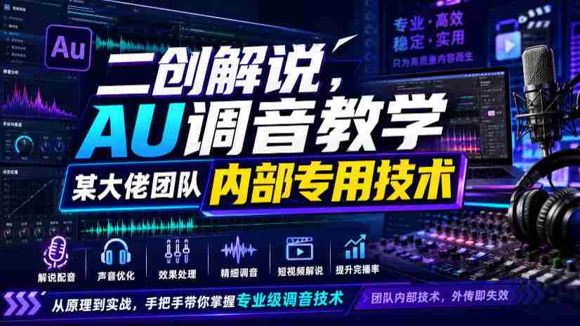 二创解说AU调音教学,某大佬团队内部专用技术-造富网