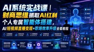 AI系统实战课|财商思维抓取AI红利|个人专属智能体搭建,AI短视频直播变现+职场效率升级全套教程-造富网