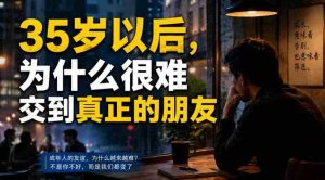 付费文章:35岁以后,为什么很难交到真正的朋友-造富网