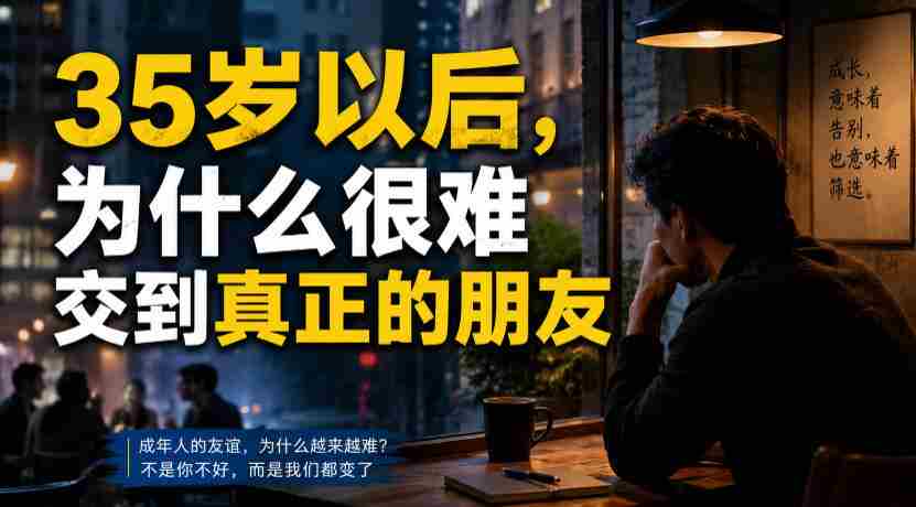 付费文章:35岁以后,为什么很难交到真正的朋友-造富网