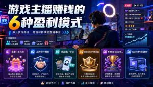 付费文章:游戏主播賺钱的6种盈利模式-造富网