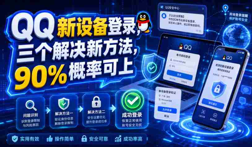 QQ新设备登录,三个解决新方法,90%概率可上-造富网