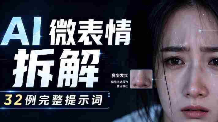 AI微表情拆解提示词合集,精准调控AI角色表情,可直接复用,0基础也能调出影视级表情变化-造富网
