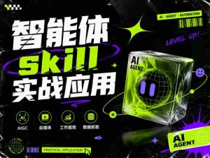 智能体skill实战应用,为寻求利用智能体进行工作提效的人打造,案例演示,纯实战课-造富网
