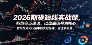 2026期货短线实战课,拒绝空泛理论,以盘面信号为核心,教你在分化行情中抓关键品种、避诱多陷阱(更新0711)-造富网