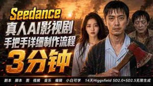 3分钟真人AI影视剧怎么做?SD 2.0手把手完整制作流程|Higgsfield 14天SD 2.0/2.5无限生成-造富网