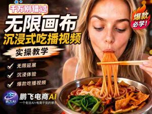 保姆级教程|用AI无线画布做沉浸式吃播,3步直接出片,无线画布工作流,操作简单好上手-造富网