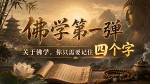 付费文章:佛学第一弹,关于佛学,你只需要记住四个字-造富网