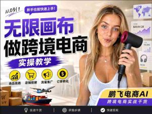 【跨境电商必备】AI无线画布制作商品宣传视频,四步搞定,无线画布工作流,操作简单好上手-造富网
