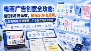 电商广告创意全攻略:告别烧钱无效,模板SOP直接用,全面覆盖创意策略、广告制作与测试系统【原创双语字幕】-造富网