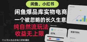 闲鱼小红书实物电商，纯自然流玩法，一个被忽略的长久生意，收益无上限【揭秘】-造富网