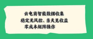 （20197期）云电商智能数据收集，稳定无风控，当天见收益，零成本矩阵操作-造富网