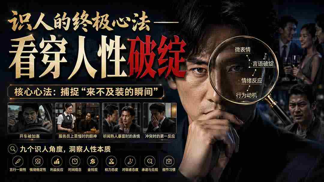 (20300期)付费文章:识人的终极心法——看穿人性破绽-造富网