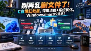 别再乱删文件了!C盘爆红救星,深度清理+系统优化,Windows/macOS通吃!-造富网