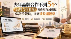 去年品牌合作不到5个?《品牌合作蓝图》教你用现成模板拿高价赞助,还能锁长期饭票!【原创双语字幕】-造富网