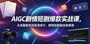 AIGC剧情短剧爆款实战课,从选题剧本到高清成片,解锁短剧副业新赛道(更新0906)-造富网