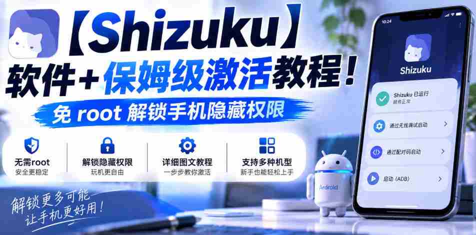 【Shizuku】软件+保姆级激活教程!免root解锁手机隐藏权限-造富网