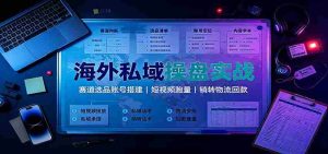 海外私域操盘实战:赛道选品账号搭建,短视频跑量,销转物流回款-造富网