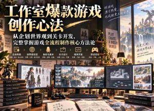 工作室爆款游戏创作心法｜从企划世界观到关卡开发，完整掌握游戏全流程制作核心方法论-造富网