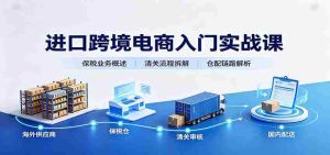 进口跨境电商入门实战课:基础概念政策解读,保税业务流程,多类系统模式教学-造富网