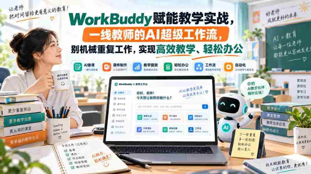 WorkBuddy赋能教学实战,一线教师的AI超级工作流,别机械重复工作,实现高效教学、轻松办公-造富网