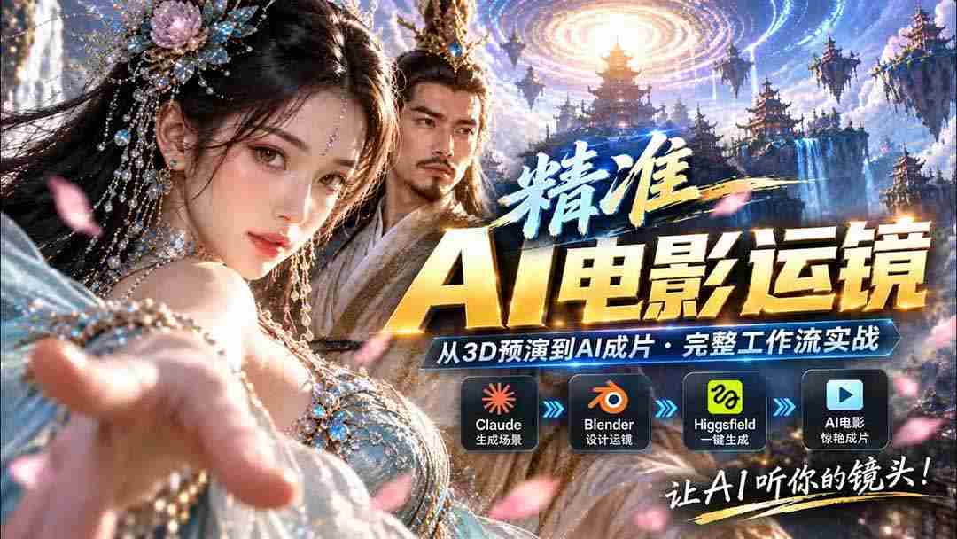 AI技术革新:视频拍摄步入精准运镜时代!Claude、Blender与Higgsfield免费插件试用体验-造富网