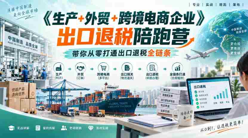 外贸企业一站式出口退税攻略营:生产、跨境电商齐参与,助你轻松入门-造富网