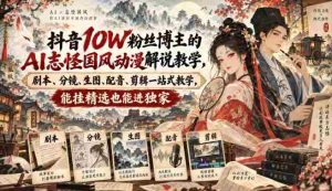 揭秘抖音热门博主:AI助阵,解锁国风动漫制作全攻略——剧本、分镜、生图、配音、剪辑一网打尽-造富网