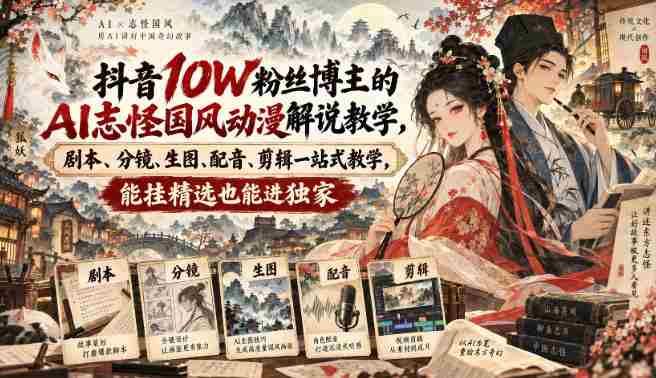 揭秘抖音热门博主:AI助阵,解锁国风动漫制作全攻略——剧本、分镜、生图、配音、剪辑一网打尽-造富网