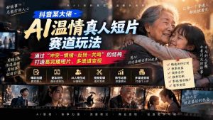 揭秘抖音AI短片新玩法:运用“冲突-情感-反转-共鸣”四步曲,打造爆款高完播作品,多元变现攻略!-造富网