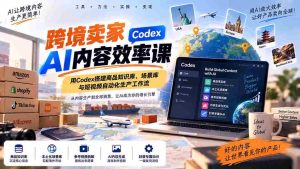 跨境卖家AI内容效率课：用Codex搭建商品知识库、场景库与短视频自动化生产工作流-造富网