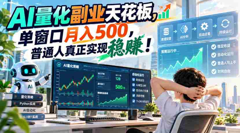 探秘AI量化副业巅峰:一窗独占,月薪过千,凡人亦可稳赚不赔!-造富网