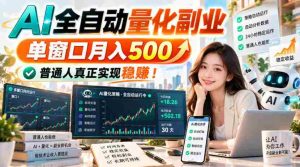 智能量化助手,一屏月入过千,普通大众轻松踏稳财富之路!-造富网